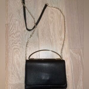 madison West black and gold clutch purse small NEW